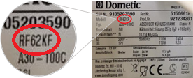 Typenummer Dometic