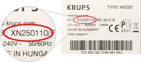 Typenummer Krups