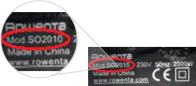 Typenummer Rowenta