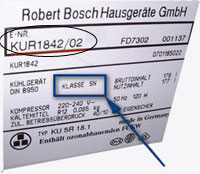 Bosch typenummer