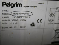 Pelgrim typenummer