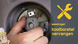 VIDEO-INSTRUCTIE: Hoe vervang ik de koolborstel (aarding) van mijn droogkast?